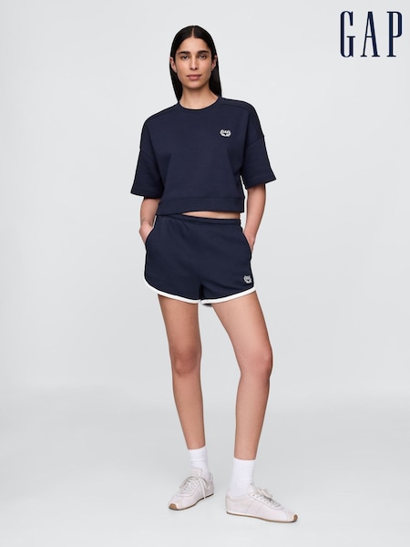 Gap Navy/Blue VintageSoft Logo Dolphin Jogger Shorts (W24405) | £25