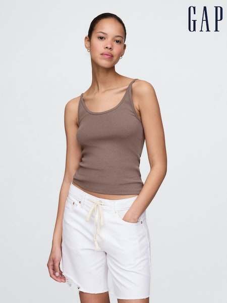 Gap Brown Modern Cropped Cami Top (W24407) | £12
