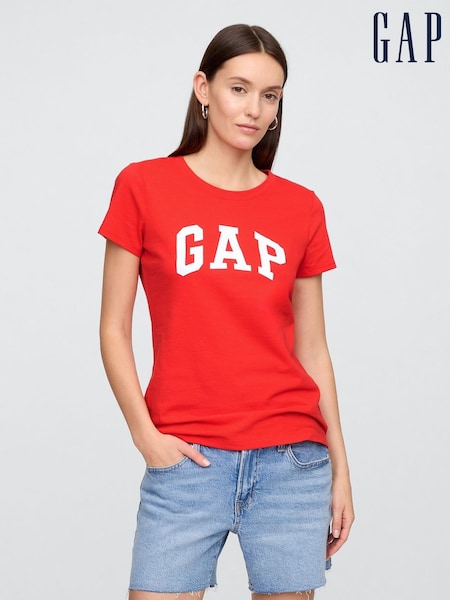 Gap Red Logo Short Sleeve Crew Neck T-Shirt (W24436) | £14