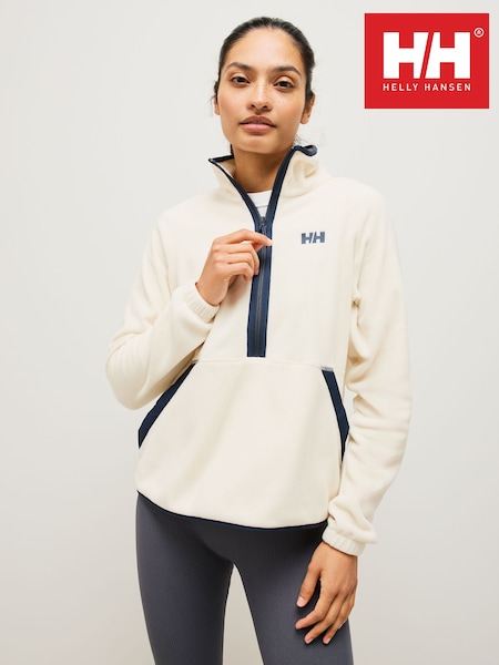 Womens Cream Rig Fleece 1/2 Zip (W24489) | £55