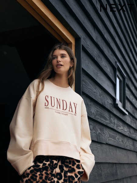 Neutral Sunday Long Sleeve Sweatshirt (W24529) | £40