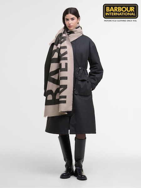 Barbour® International Cream Milla Logo Chunky Scarf (W24644) | £40