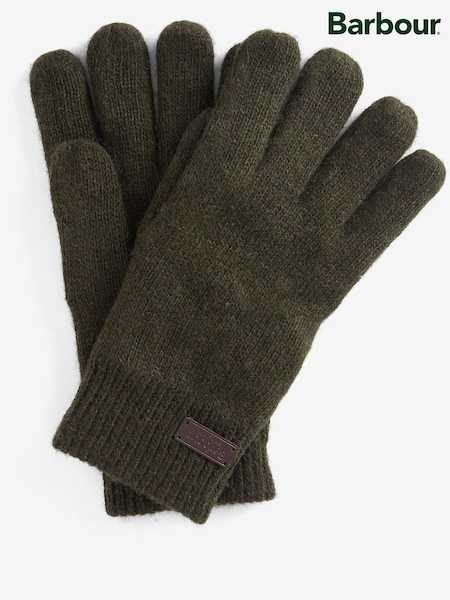 Barbour® Green Carlton Gloves (W24655) | £30