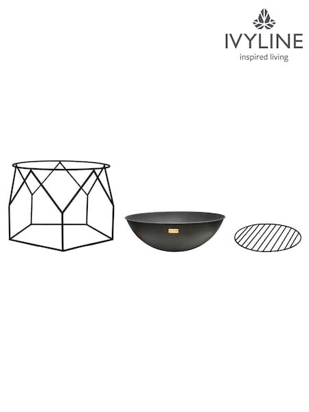 Ivyline Black Garden Buckingham Fire Pit (W24767) | £300