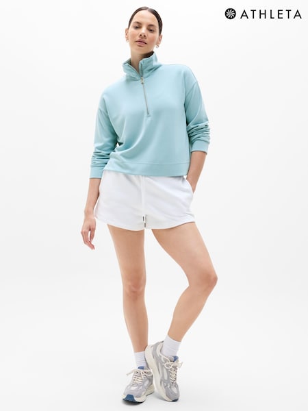 Athleta Blue Seasoft Quarter Zip Sweatshirt (W24783) | £60