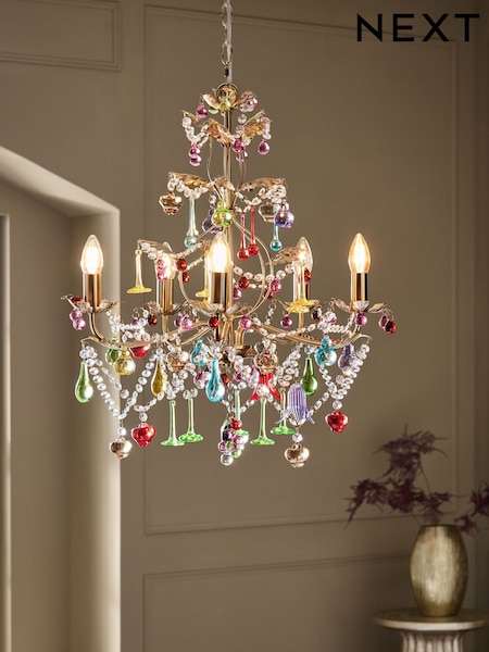 Multi Eloise 5 Light Chandelier Ceiling Light (W24852) | £250