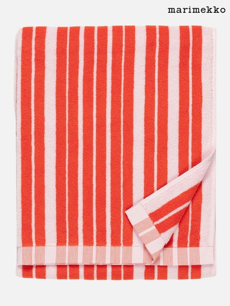 Marimekko Red Raide Bath Towel (W24867) | £47