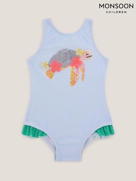 Monsoon Blue Baby Turtle Applique Swimsuit (W24966) | £20 - £24