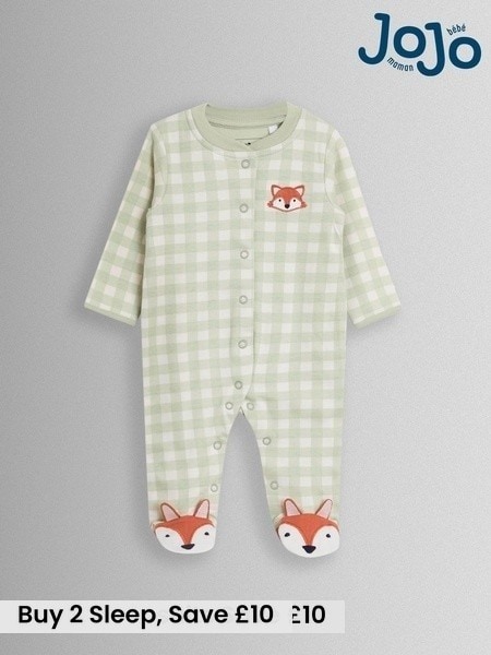 JoJo Maman Bébé Green Sleepsuit (W25133) | £22