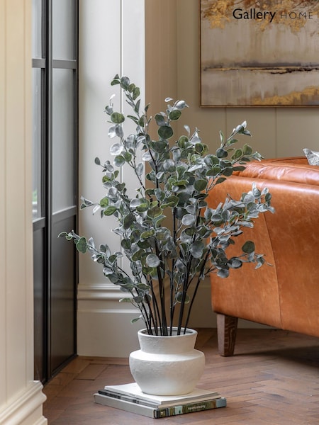 Gallery Home White Faux Eucalyptus in Ceramic Pot (W25209) | £145