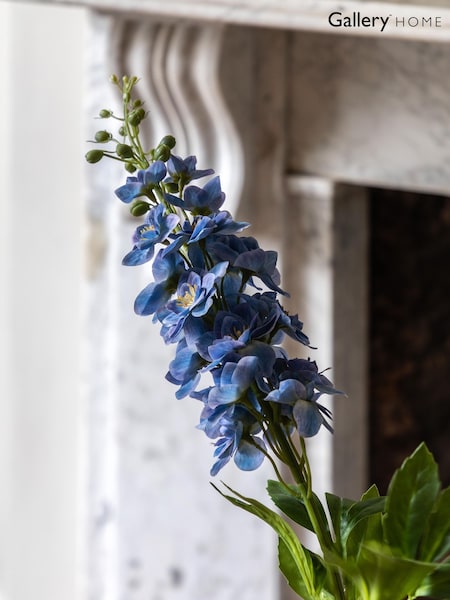 Gallery Home 12 Pack Blue Tall Faux Vintage Hollyhock Floral Stems (W25237) | £72