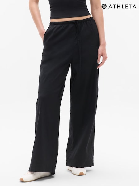Athleta Black Paradise Wide Leg Trousers (W25286) | £105