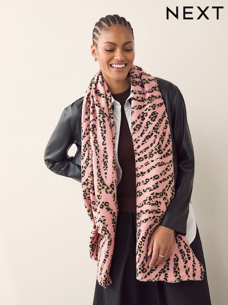 Pink Animal Midweight Scarf (W25331) | £18
