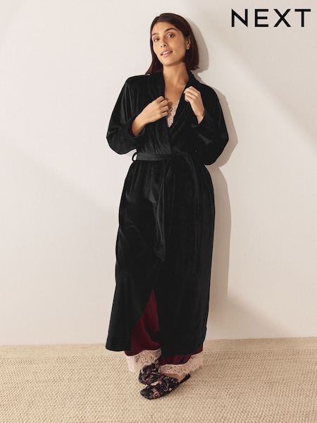 Black STUDIO Cosy Cord Dressing Gown (W25447) | £28