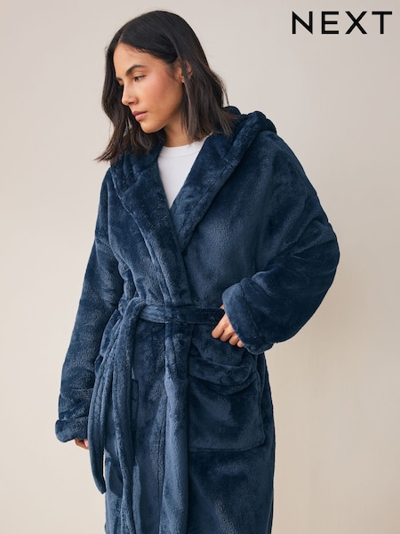 Navy Snow Dressing Gown (W25455) | £30