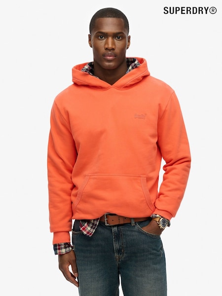 Superdry Orange Essential Logo 100% Cotton Hoodie (W25525) | £50