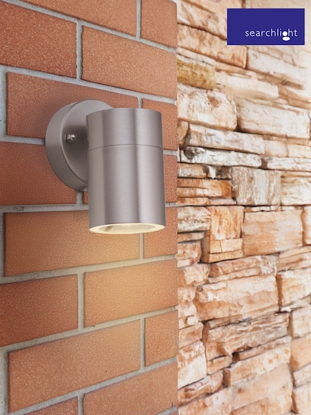 Searchlight Silver Liberty Single Outdoor Wall Light (W25652) | £22