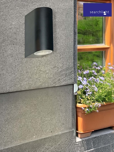 Searchlight Black Imola Large Outdoor Wall Light (W25654) | £25