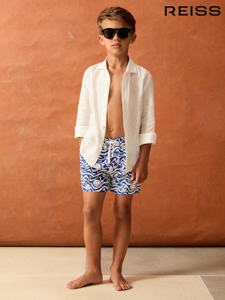 Reiss Bright Blue Dive 3-9 yrs SmileyWorld | Reiss Wave Swim Shorts (W25675) | £26