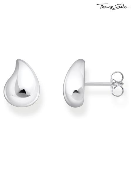 Thomas Sabo Silver Tone Timeless Shapes Small Drop Ear Studs Earrings (W25690) | £70