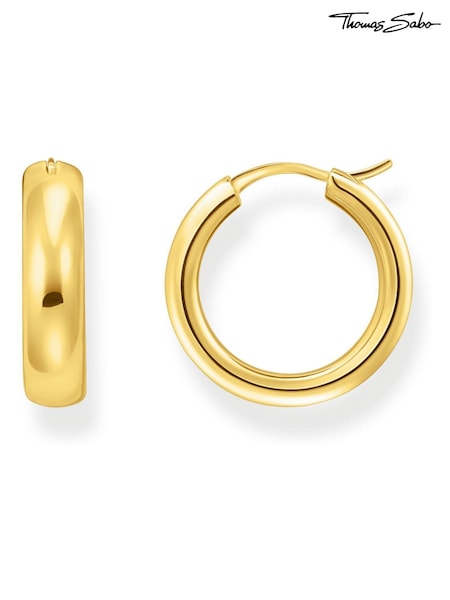 Thomas Sabo Gold Tone Creoles Chunky Earrings (W25697) | £80