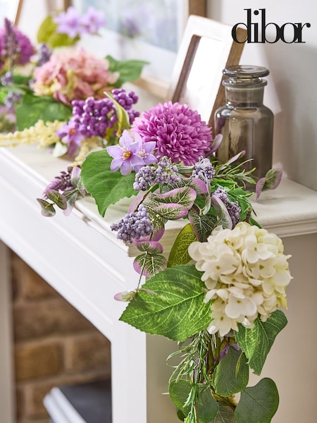 Dibor Morea Purple Floral Garland (W25742) | £35