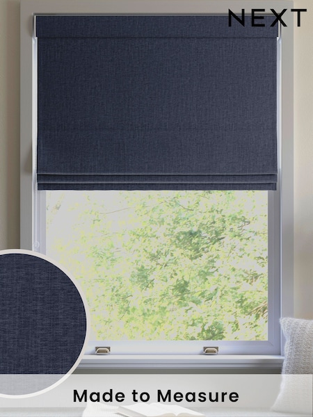 Ink Blue Bellum Made to Measure Roman Blind (W25872) | £79