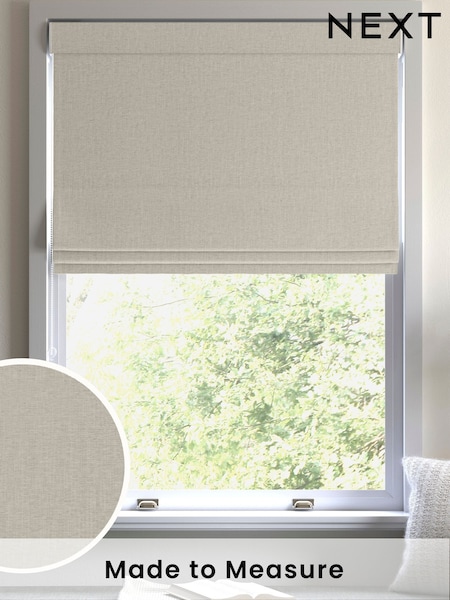 Oyster Natural Bellum Made to Measure Roman Blind (W25879) | £79