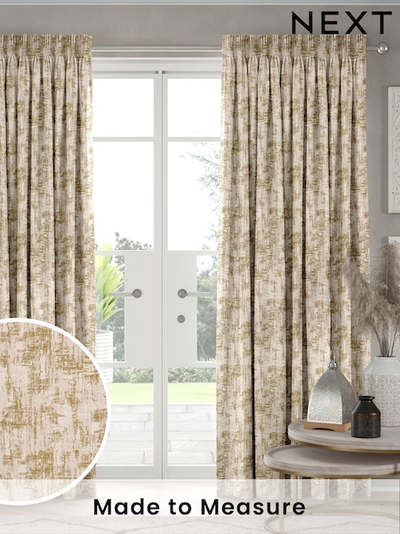 Ochre Yellow Tero Made to Measure Curtains (W25883) | £109
