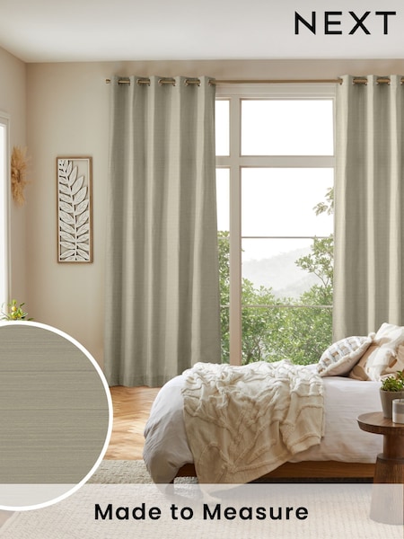 Natural Linen Ire Made to Measure Curtains (W25890) | £100