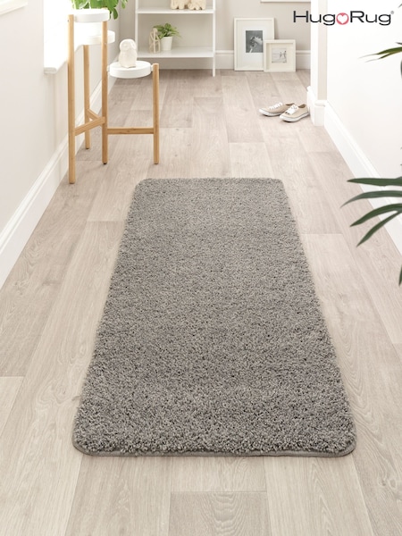 Hug Rug Grey Washable Shaggy Bathmat Mat (W25905) | £20