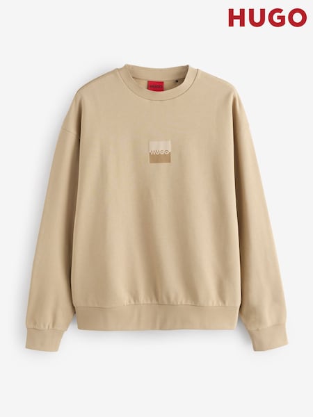 HUGO Natural Split Logo Sweatshirt (W25922) | £119