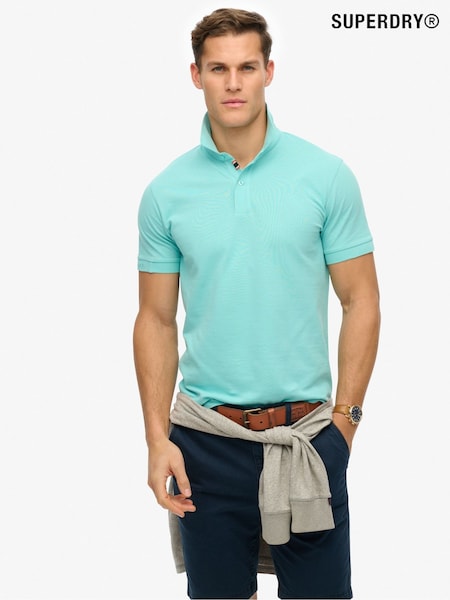 Superdry Blue City Pique Polo Shirt (W26064) | £35