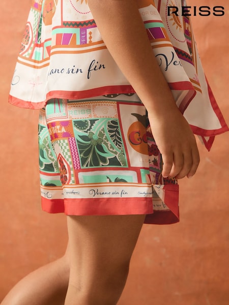 Reiss Multi Marissa 9-13 yrs SmileyWorld | Reiss Motif-Print Shorts (W26186) | £45