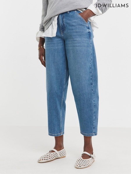 JD Williams Blue Barrel Leg Jeans (W26248) | £48