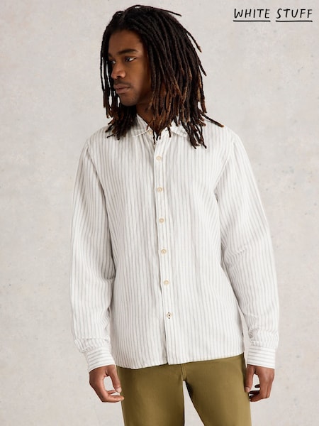 White Stuff Natural Keswick Stripe Linen Shirt (W26349) | £59