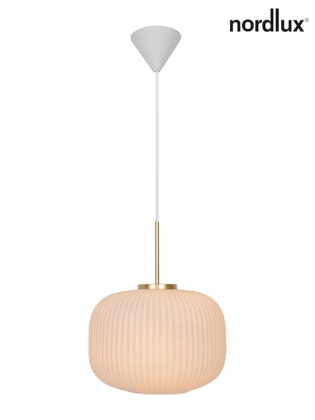 Nordlux Opal White Milford 30 Pendant Ceiling Light (W26474) | £100