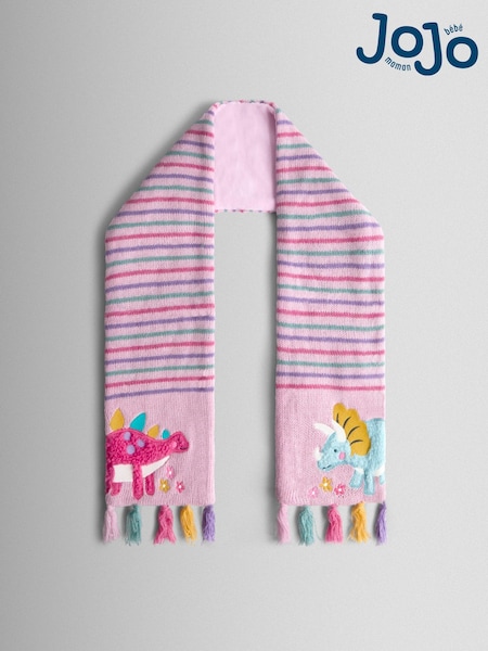 JoJo Maman Bébé Pink Dino Scarf (W26479) | £16.50