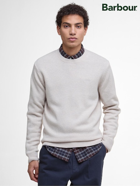 Barbour® Mist Marl Covent Crew Neck Jumper (W26605) | £149