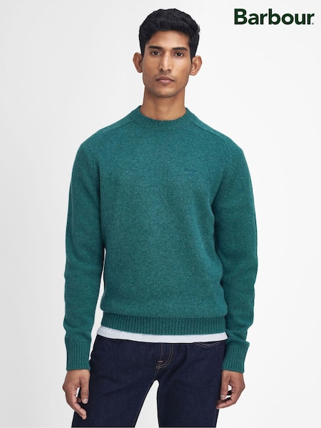 Barbour® Teal Green Grangetown Crew Neck Sweater (W26617) | £90