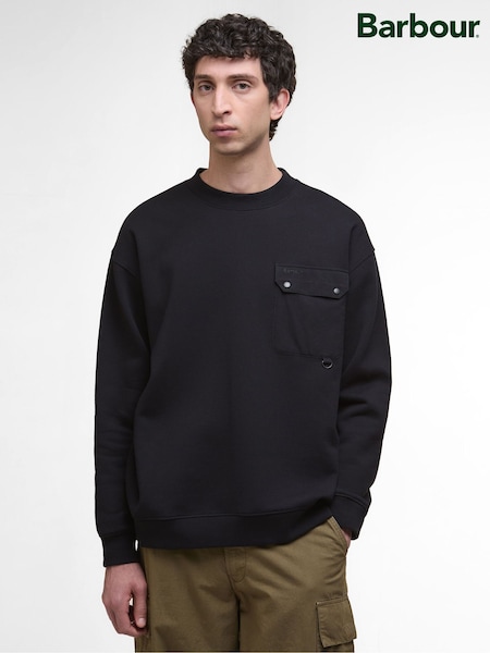 Barbour® Black Leazes Crew Neck Sweatshirt (W26624) | £100