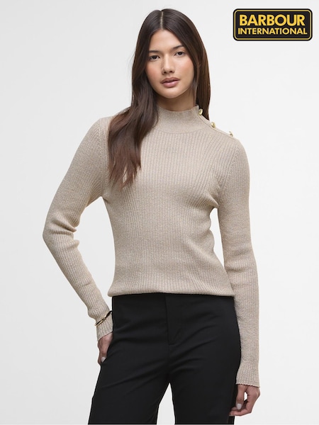 Barbour® International Cream Knitted Jumper (W26655) | £90