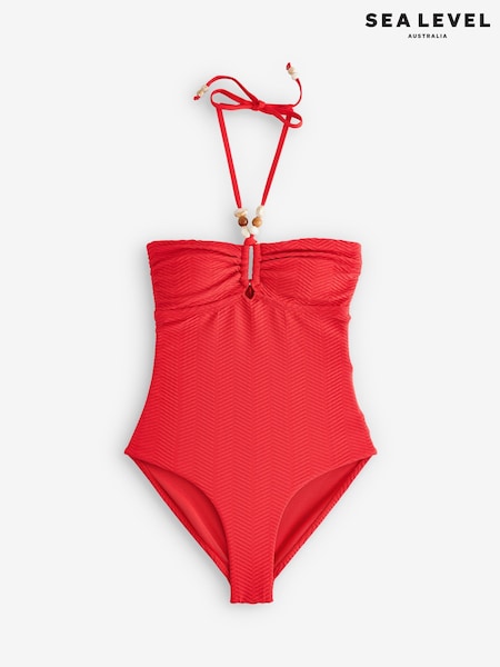 Sea Level Red Caracus Ring Bandeau Swimsuit (W26720) | £115