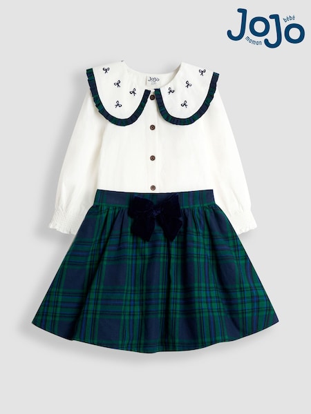 JoJo Maman Bébé Cream Light Top and Skirt Set (W26847) | £36 - £40