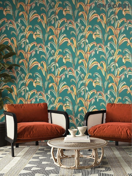 Ohpopsi Tropical Teal Revive Wallpaper (W26866) | £83