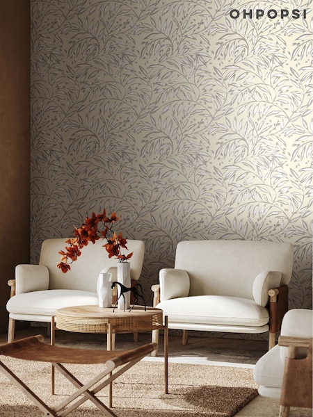 Ohpopsi Linen Lorena Vine Wallpaper (W26884) | £73