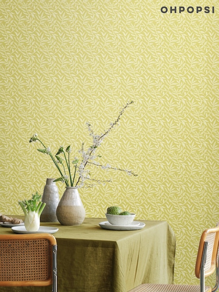 Ohpopsi Fern Dotty Leaf Print Wallpaper (W26885) | £73