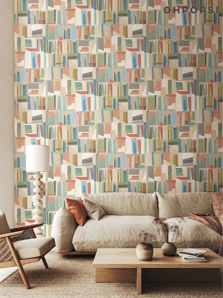 Ohpopsi Shore Abstract Cubes Wallpaper (W26891) | £83