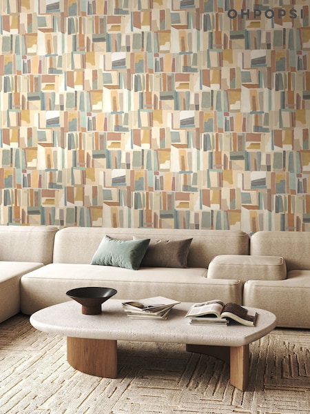 Ohpopsi Smoky Haze Abstract Cubes Wallpaper (W26893) | £83