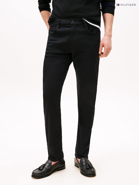 Tommy Hilfiger Black Harlem Regular Rise Tapered Jeans (W26918) | £90
